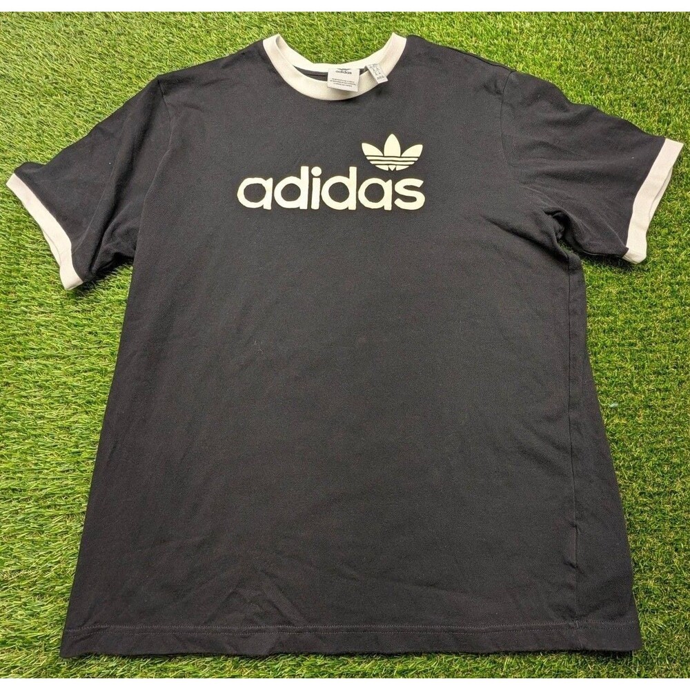 Adidas Trefoil Ringer T-Shirt Size XL Black